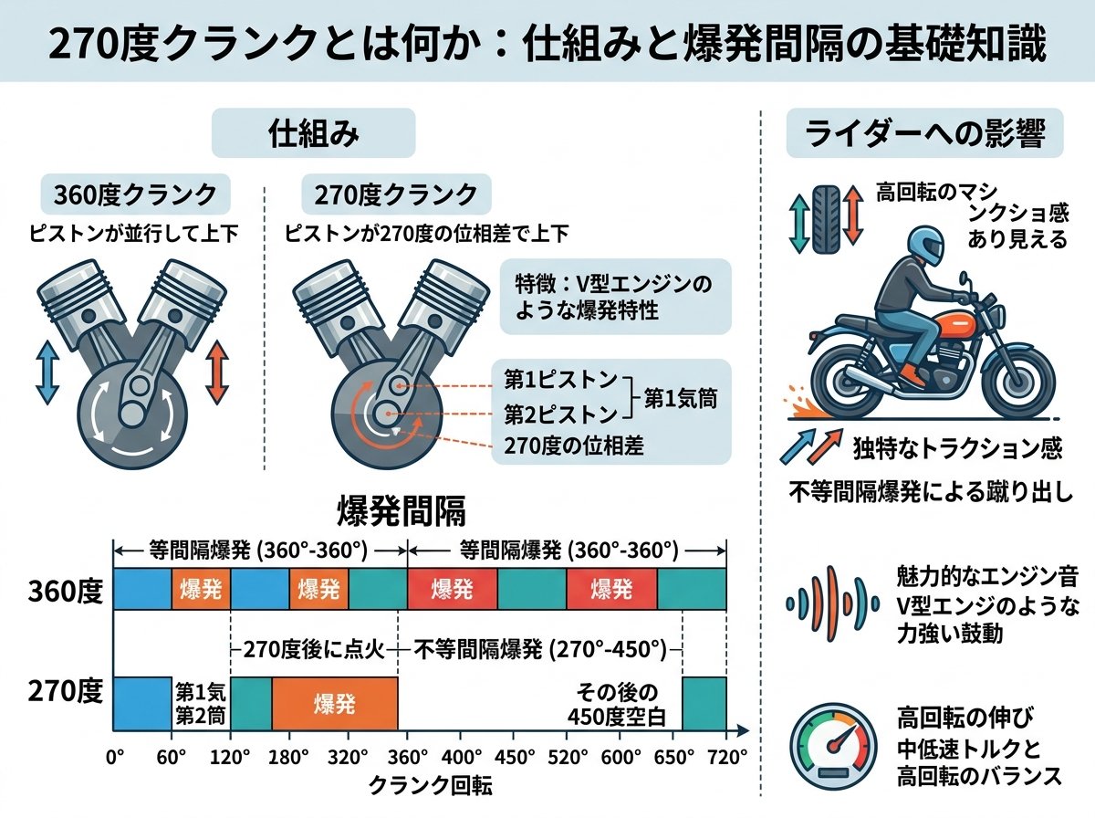 270度クランクとは何か:仕組みと爆発間隔の基礎知識