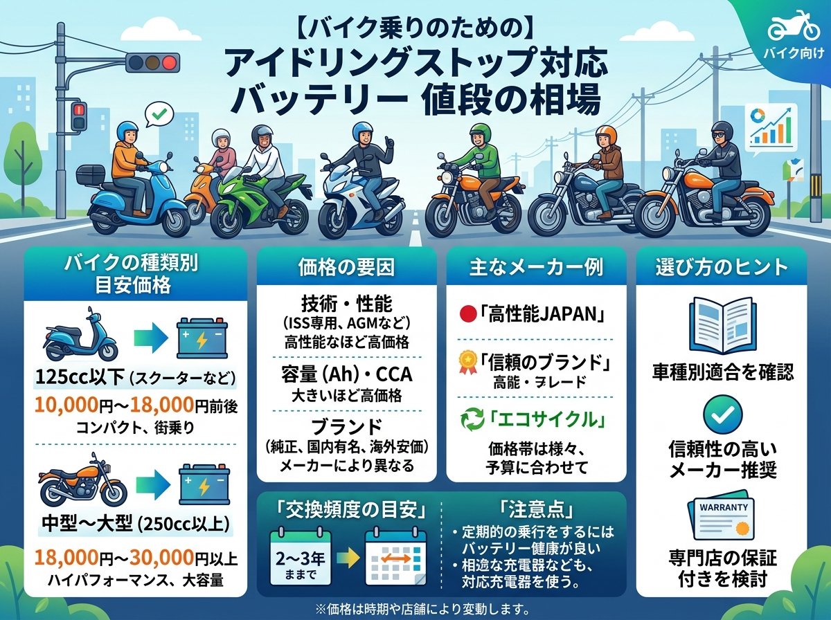 アイドリングストップバッテリー値段の相場