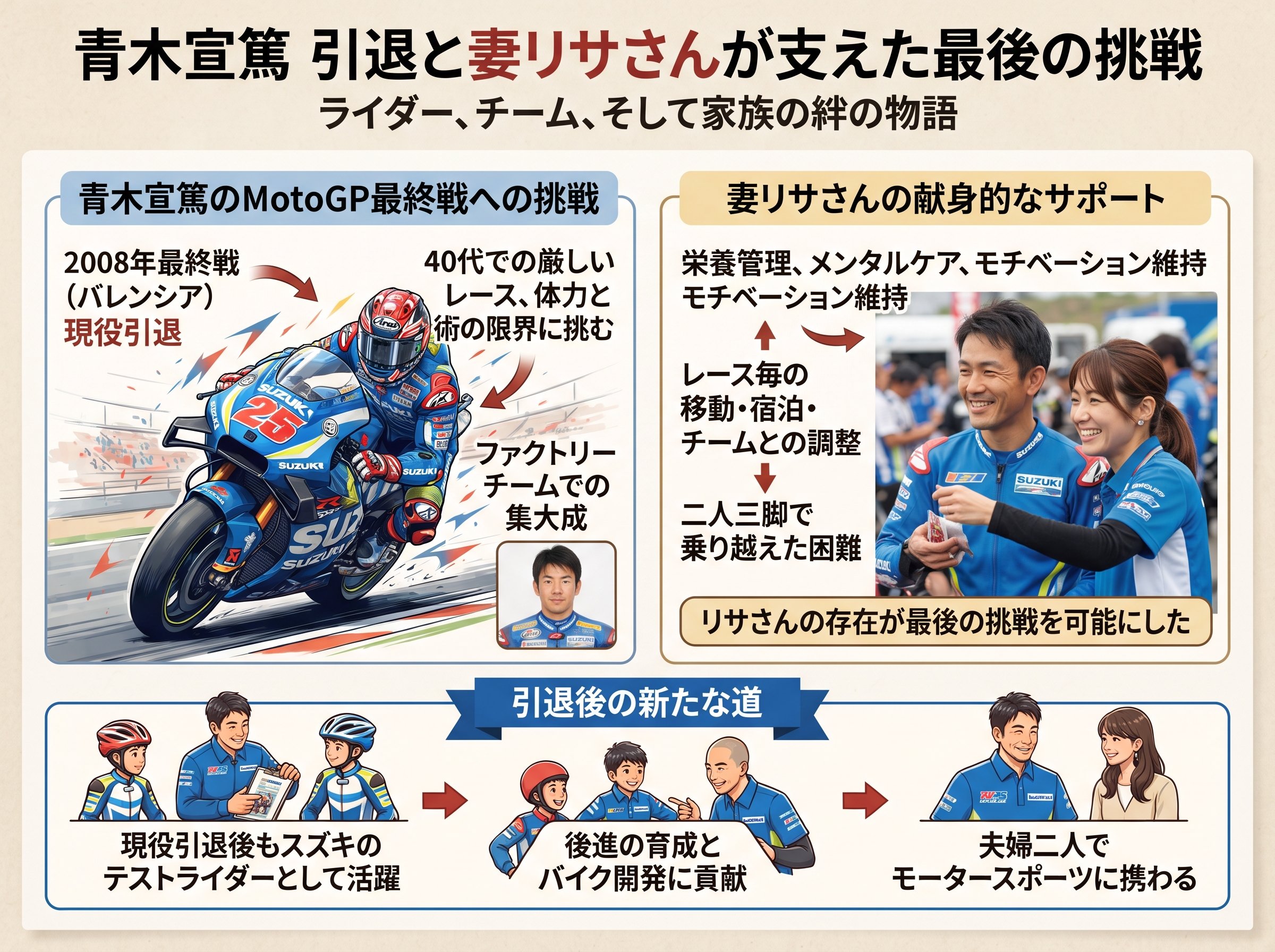 青木宣篤の引退と嫁リサさんが支えた最後の挑戦