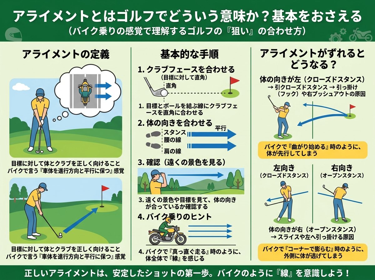 アライメントとはゴルフでどういう意味か?基本をおさえる