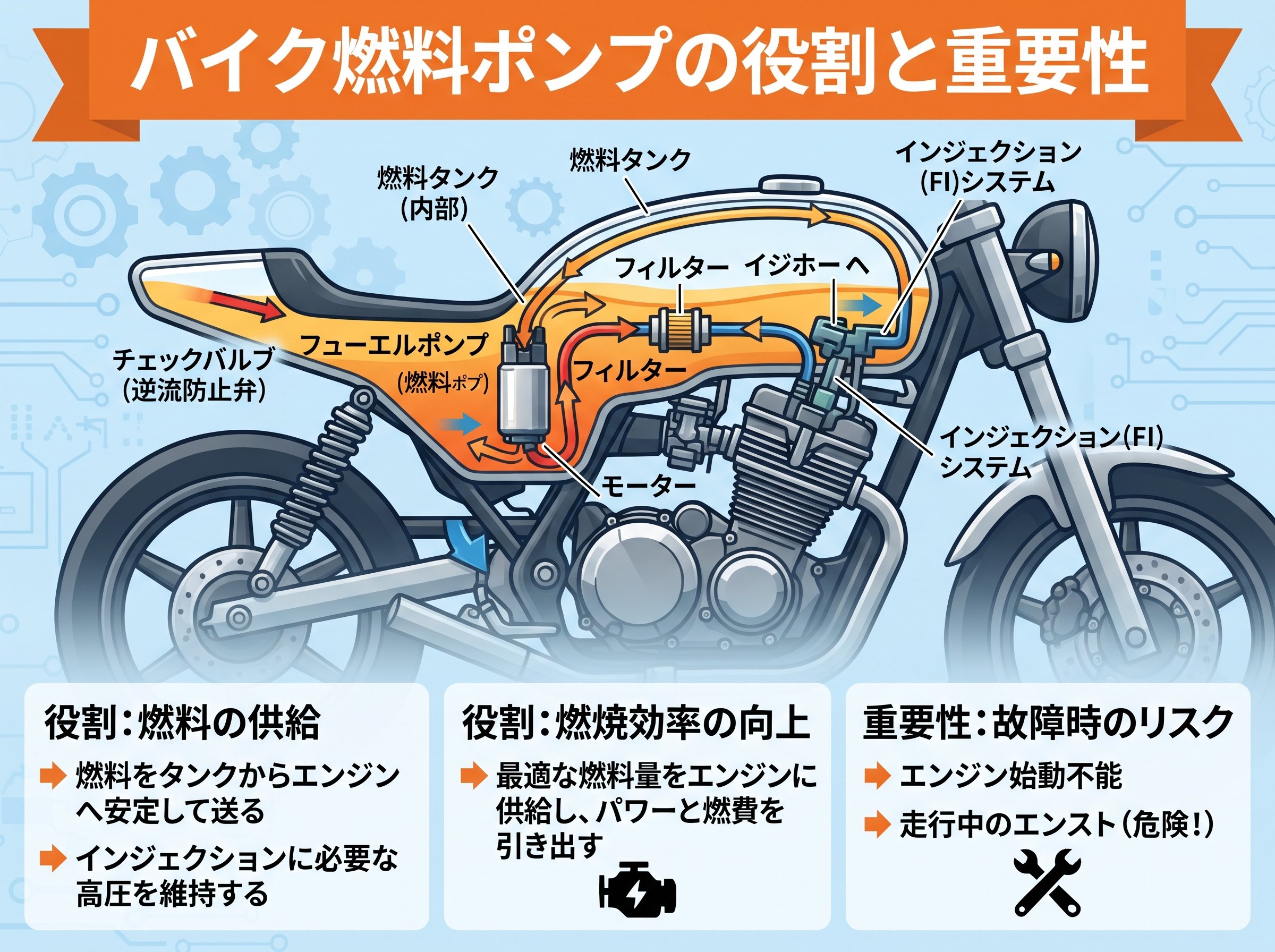 バイク燃料ポンプの役割と重要性