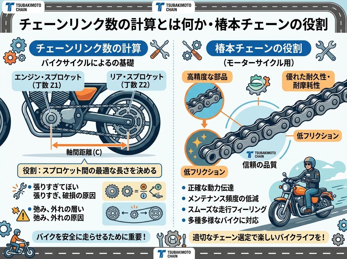 チェーンリンク数の計算とは何か・椿本チェーンの役割