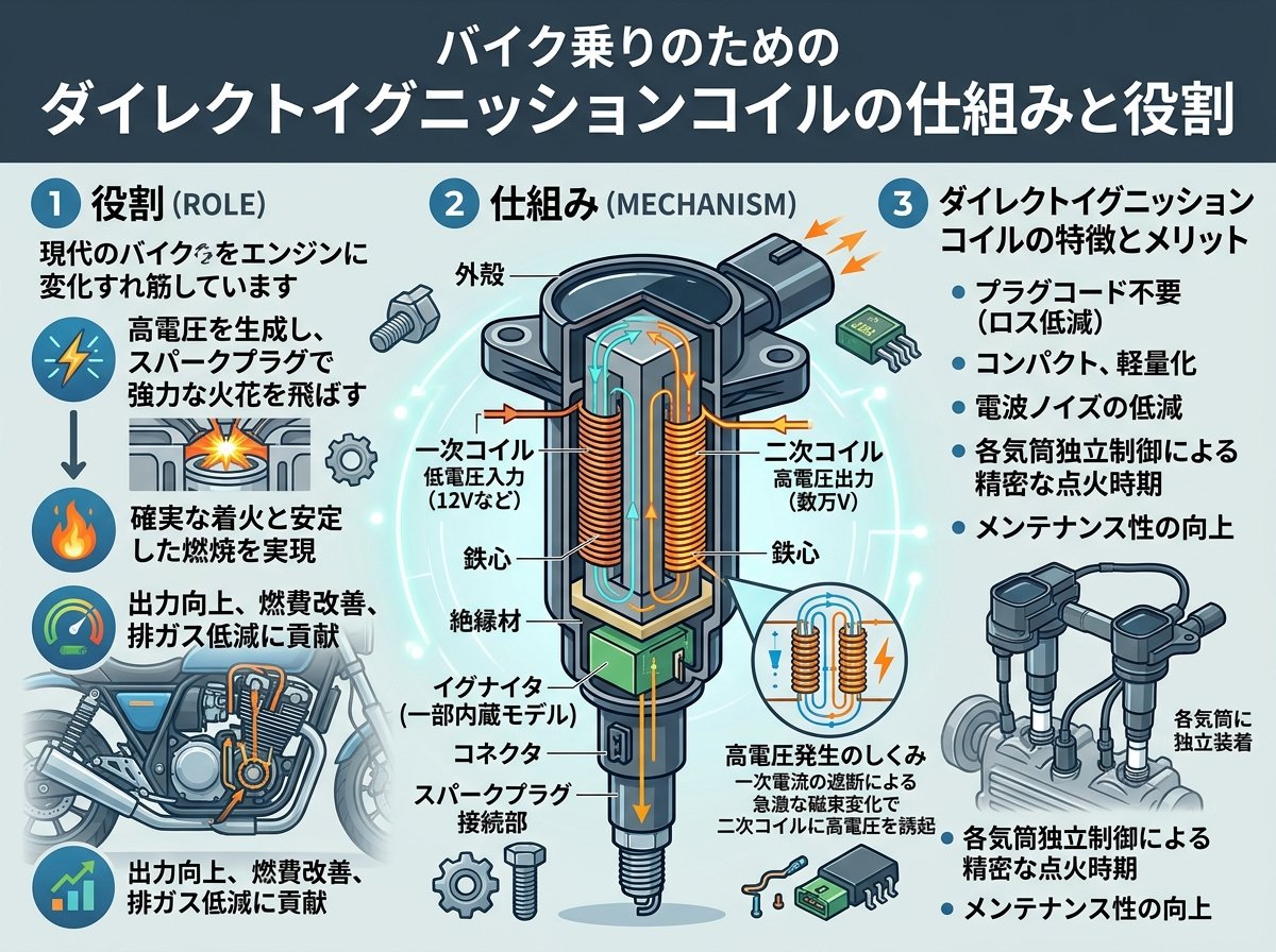 ダイレクトイグニッションコイルの仕組みと役割