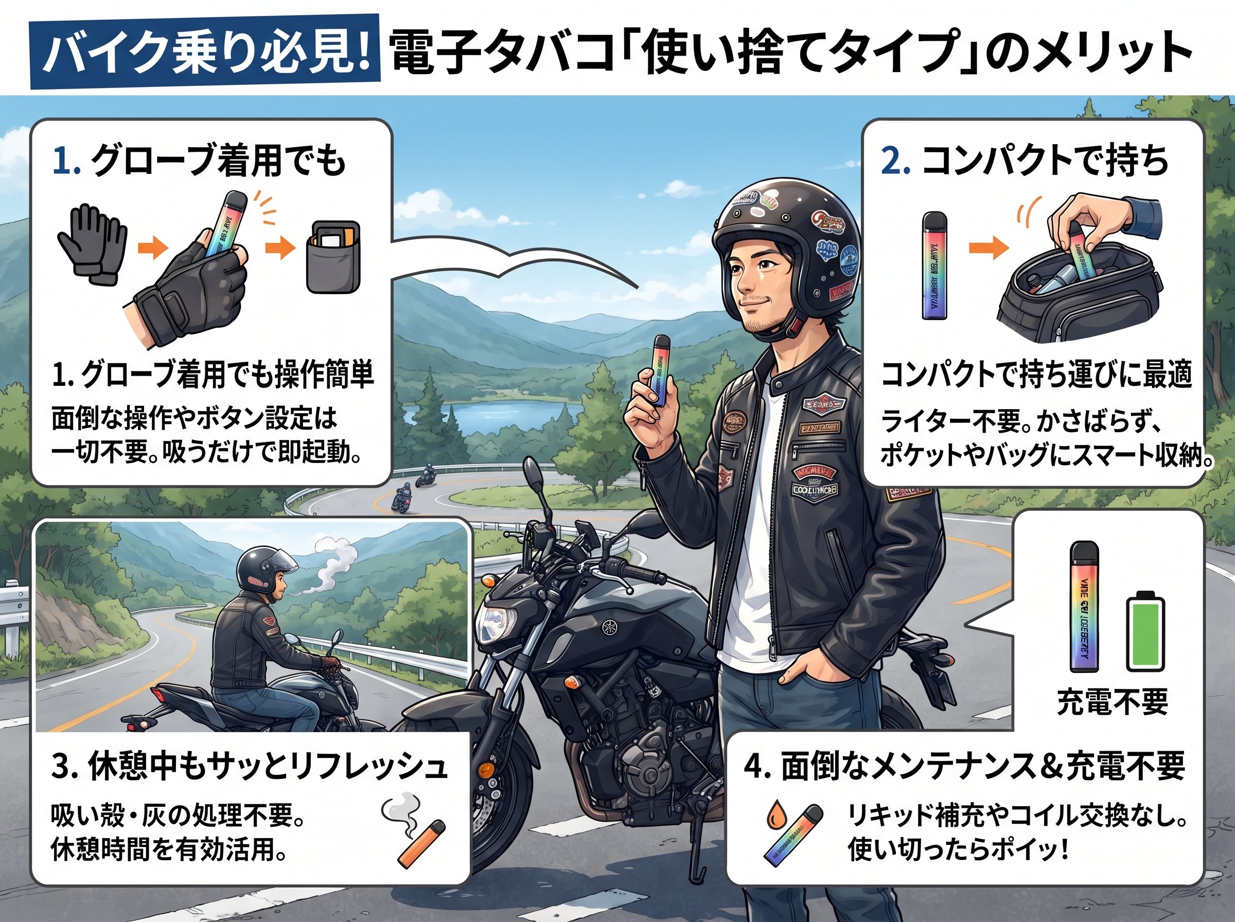 電子タバコ使い捨てタイプのメリット