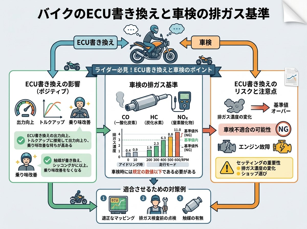 ecu書き換え 車検の排ガス基準