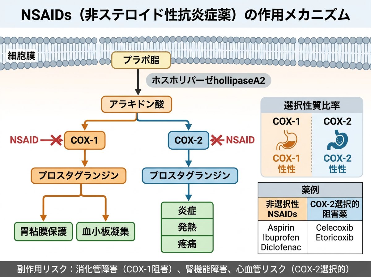 非ステロイド性抗炎症薬の基本メカニズムと作用