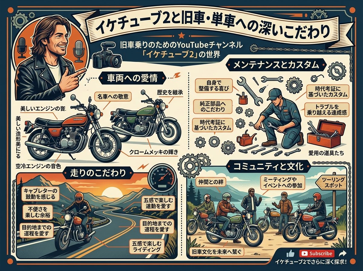 イケチューブ2と旧車・単車への深いこだわり