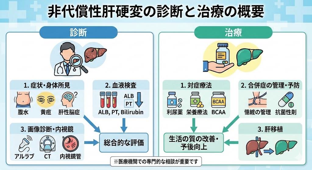 非代償性肝硬変の診断と治療
