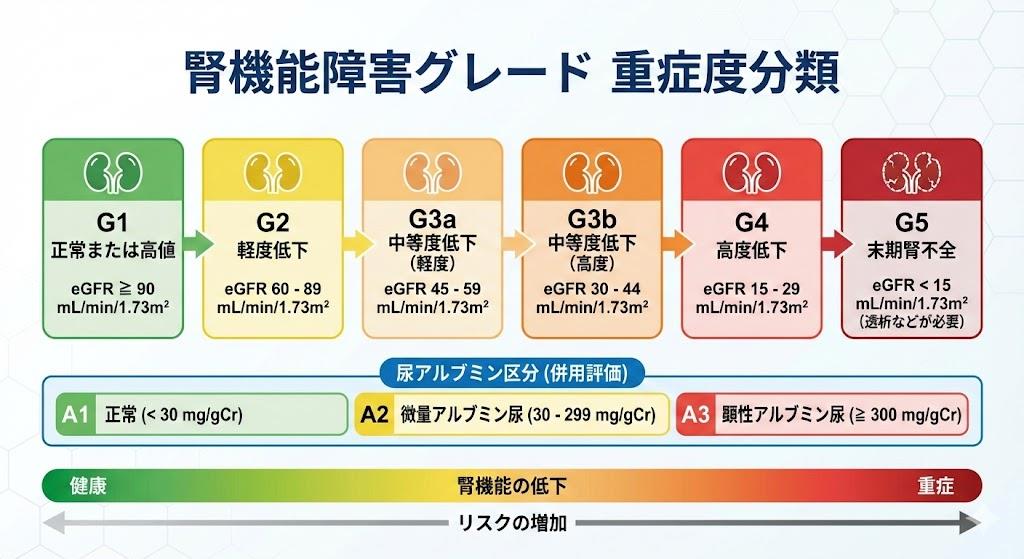 腎機能障害グレードによる重症度分類