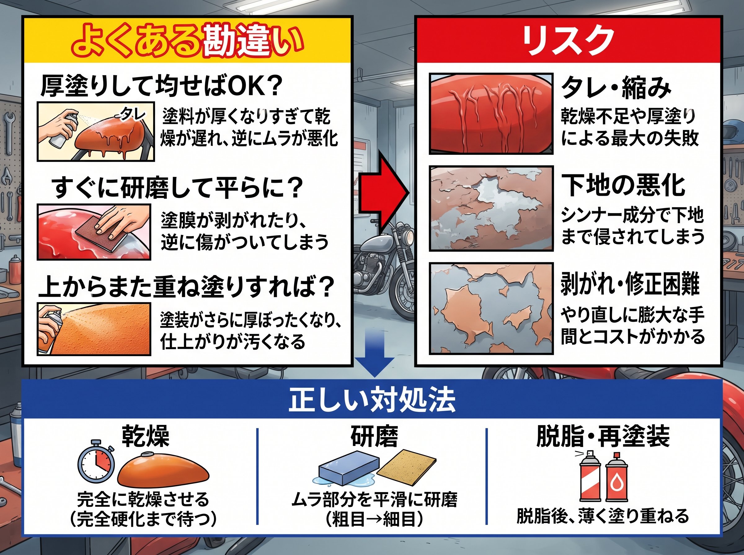 缶スプレー塗装 ムラ 直し 方でよくある勘違いとリスク