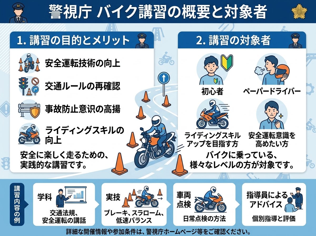 警視庁 バイク 講習の概要と対象者