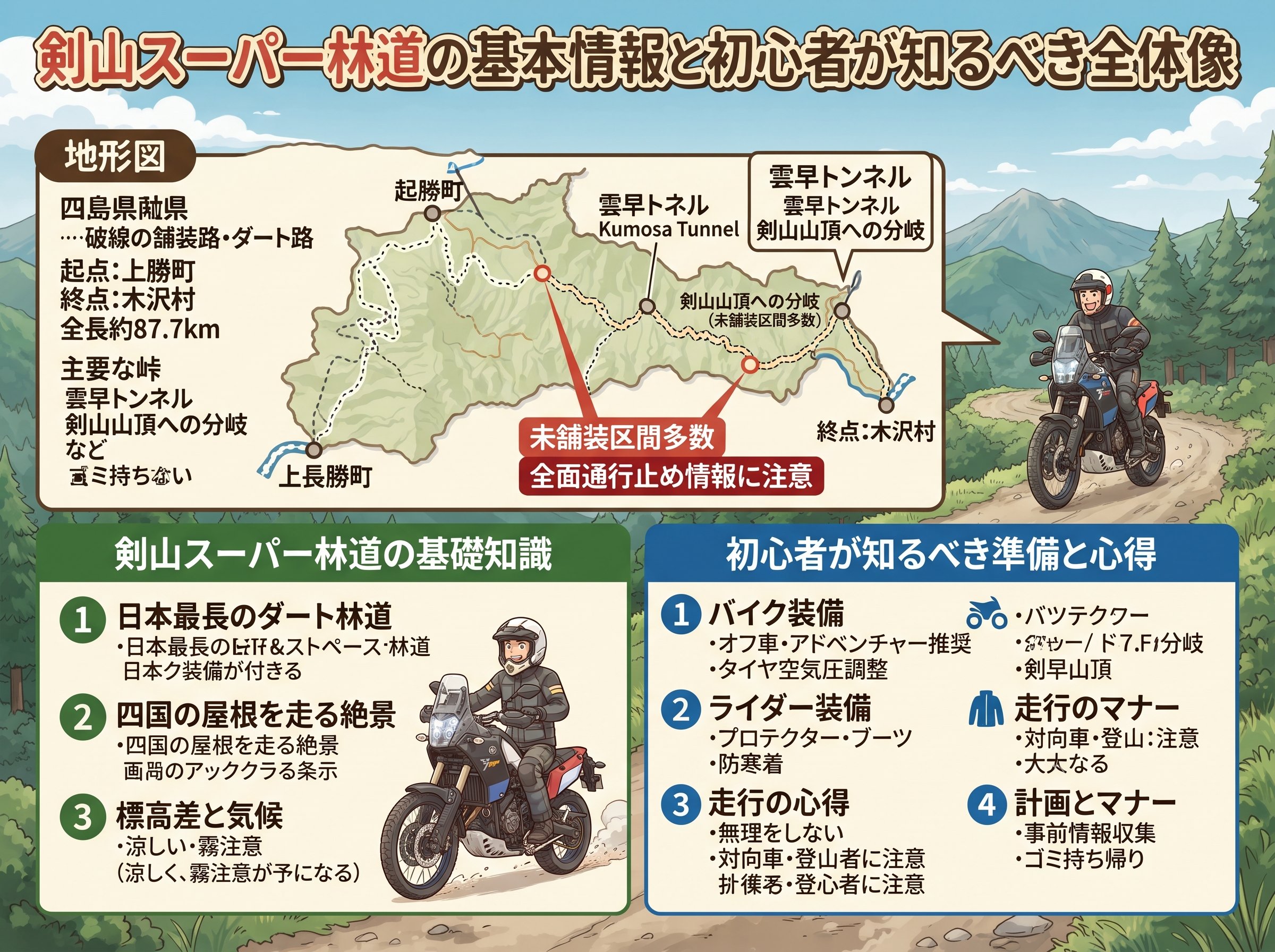 剣山スーパー林道の基本情報と初心者が知るべき全体像