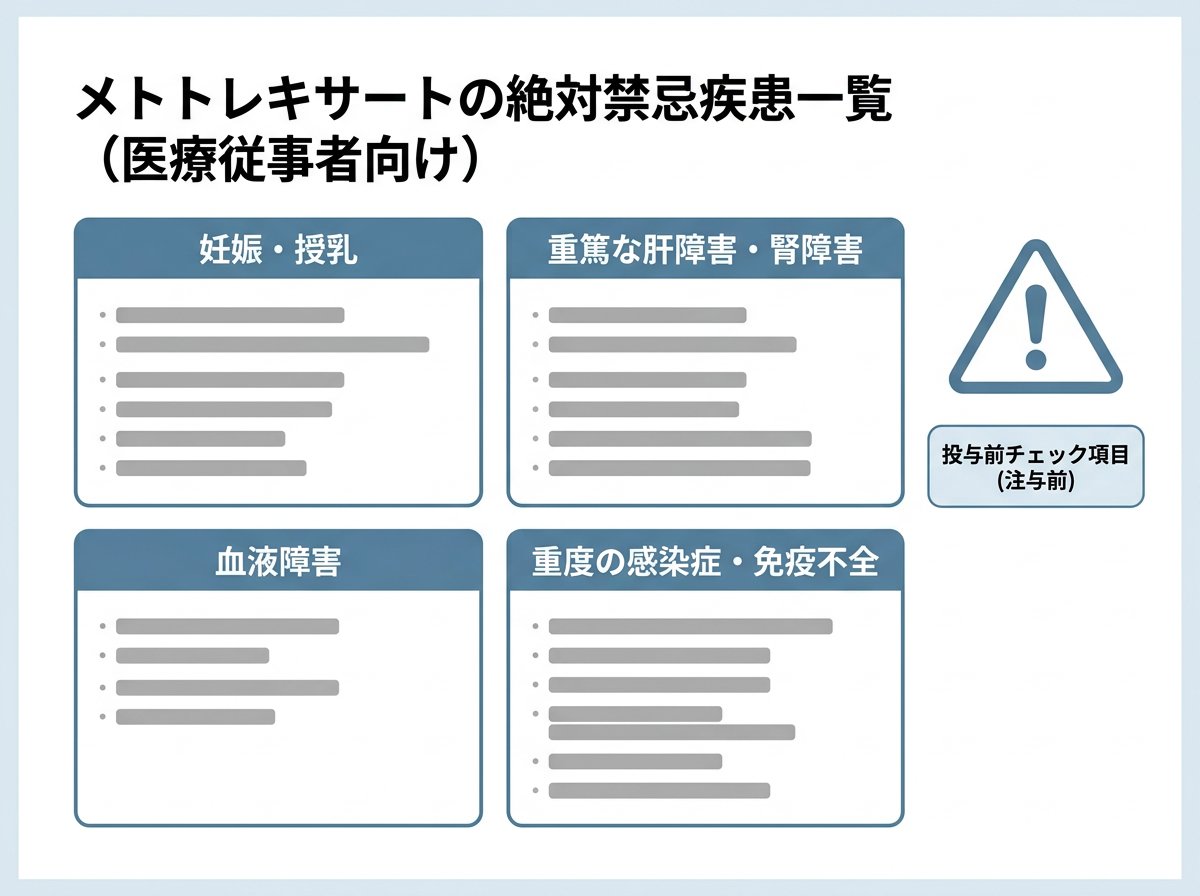 メトトレキサートの絶対禁忌疾患一覧