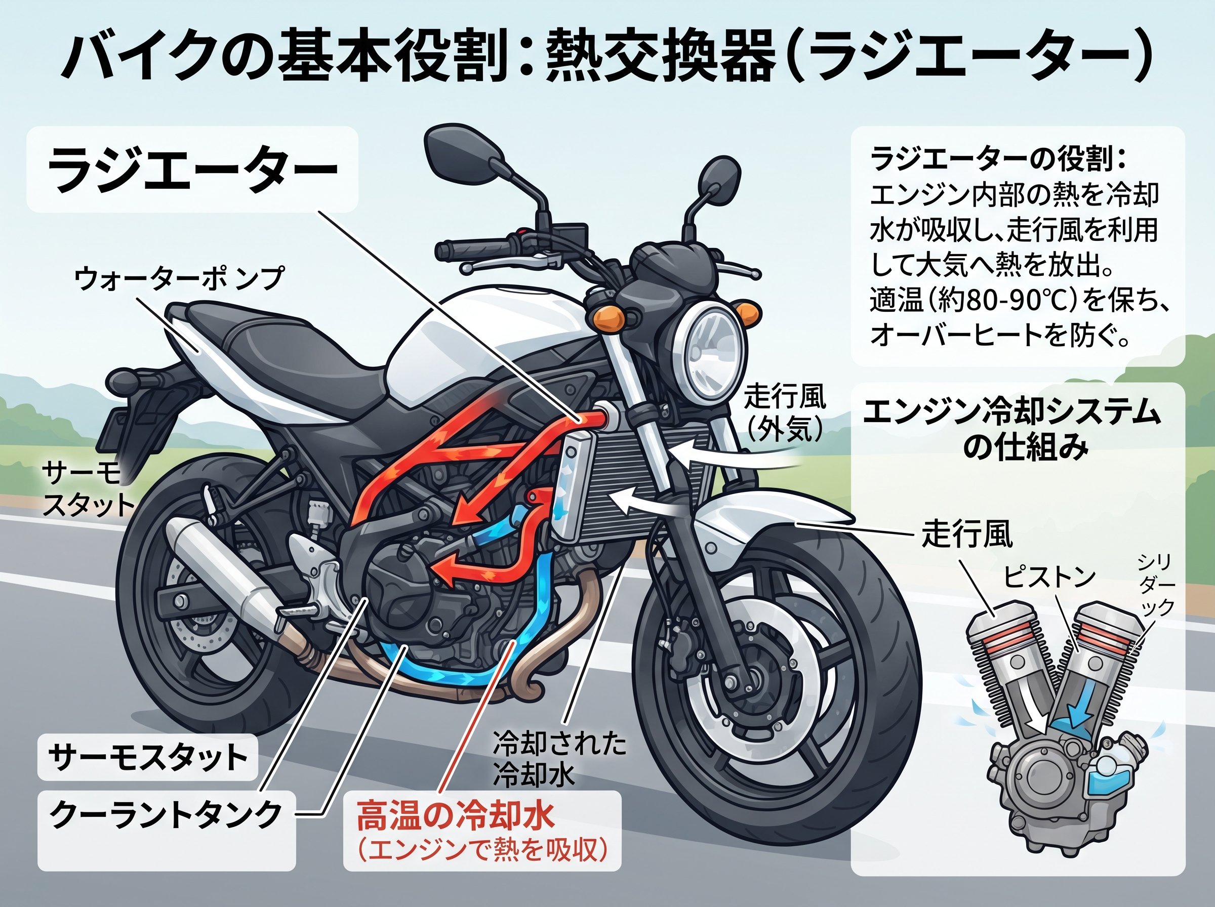 熱交換器 バイクの基本役割