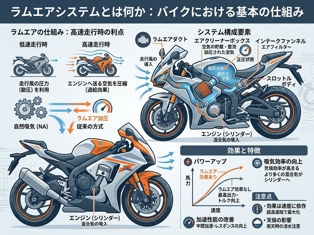 ラムエアシステムとは何か:バイクにおける基本の仕組み