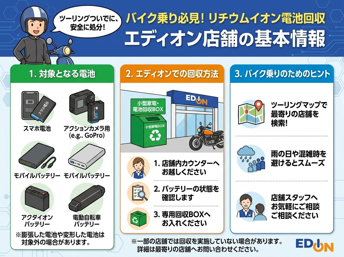 リチウムイオン電池回収エディオン店舗の基本情報