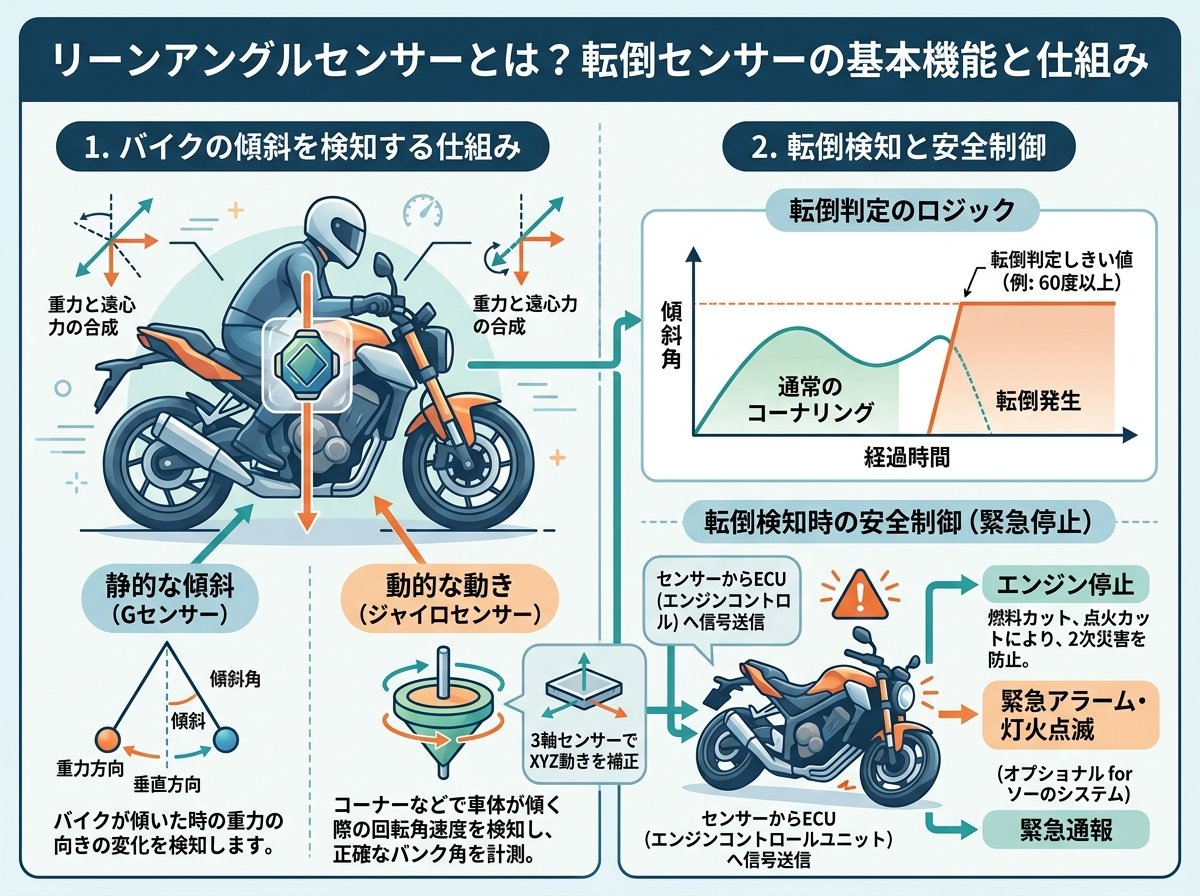 リーンアングルセンサーとは？転倒センサーの基本機能と仕組み