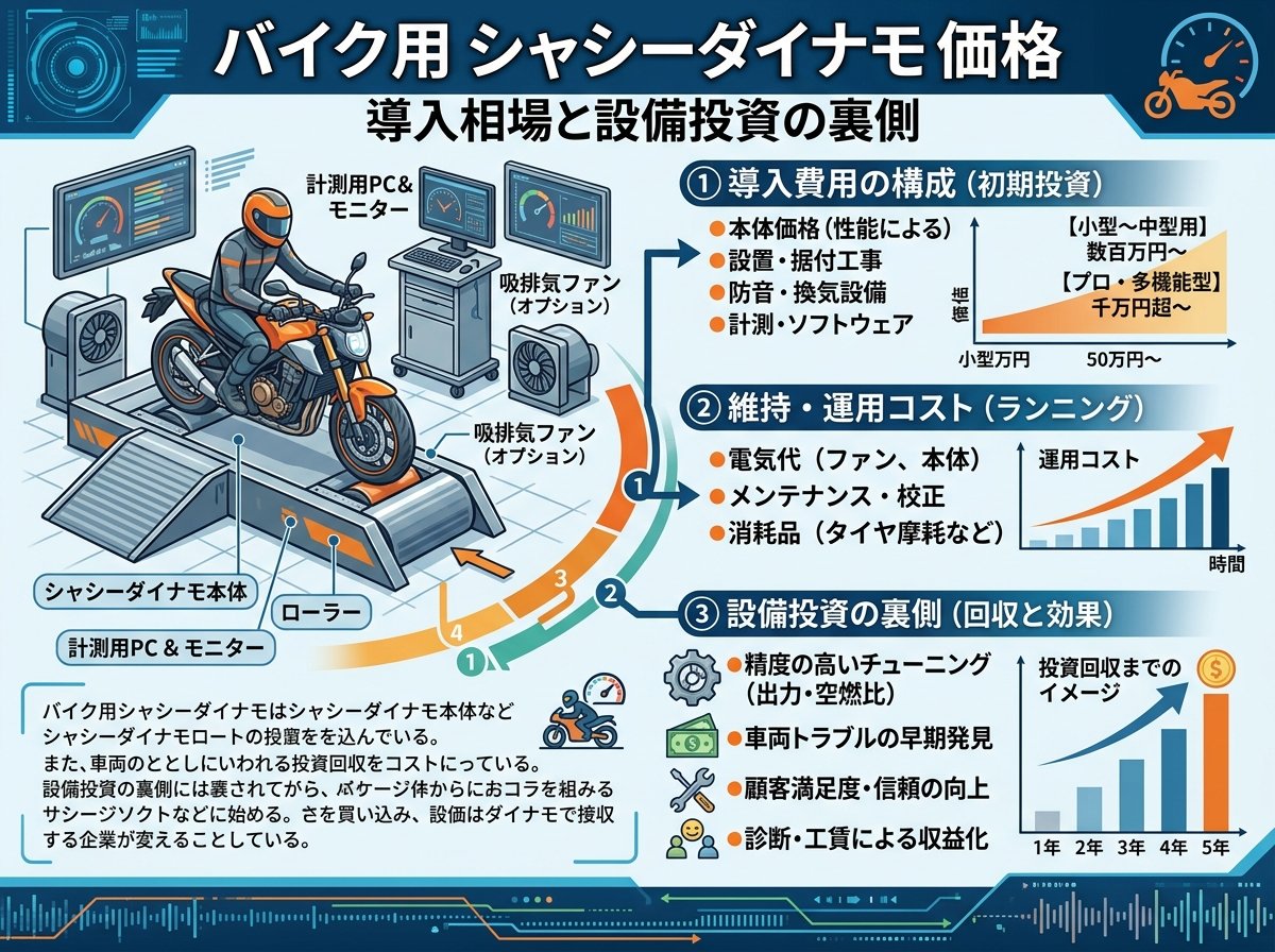 シャシーダイナモ 価格 導入相場と設備投資の裏側