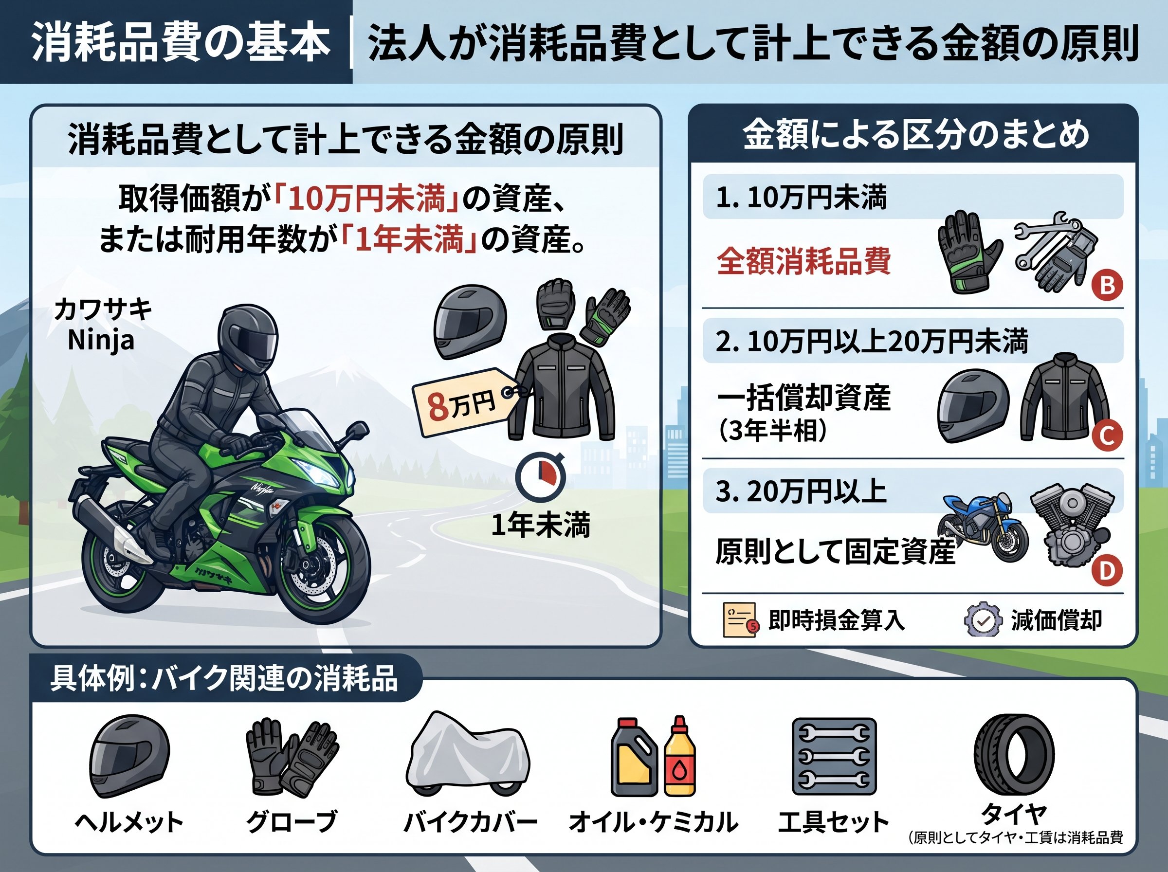 消耗品費の基本｜法人が消耗品費として計上できる金額の原則