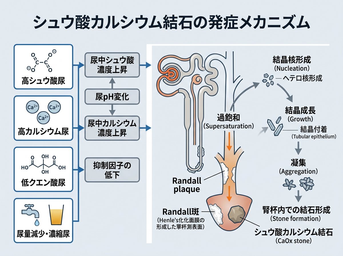 シュウ酸カルシウム結石の発症メカニズム