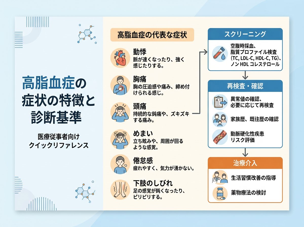高脂血症の症状の特徴と診断基準