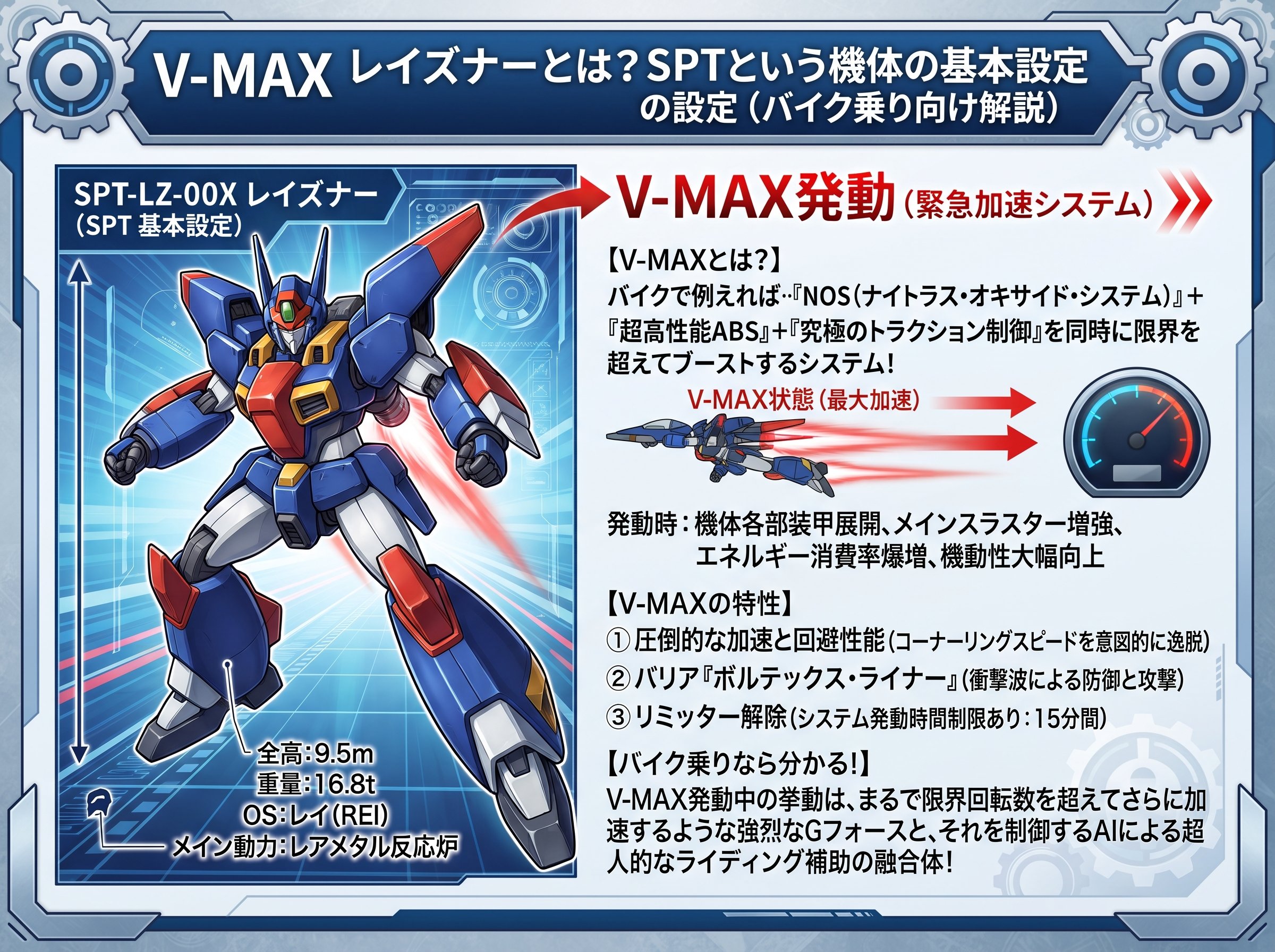 v-maxレイズナーとは？SPTという機体の基本設定