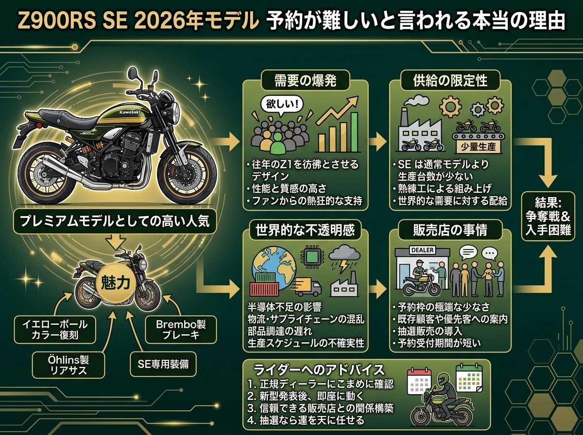 z900rs se 2026年モデル 予約が難しいと言われる本当の理由